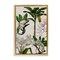 Stupell Industries Vintage Monkey & Plants Framed Floater Canvas Wall Art Design by Vision Studio